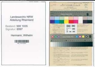 Entnazifizierung Wilhelm Hermann , geb. 29.06.1906 (Kaufmaennischer Angestellter)
