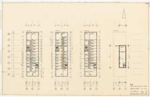Technische Universität Berlin Technische Chemie (Franz-Fischer-Bau): Grundrisse 1. bis 3. OG und Keller, 1:200
