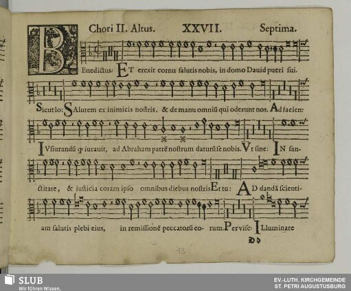 XXVII. Benedictus Dominus Deus Israel