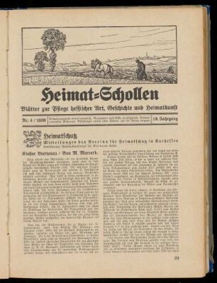 Heimat-Schollen 10. Jahrgang, Nr. 4, 1930