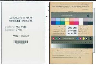Entnazifizierung Heinrich Walz , geb. 17.02.1917 (Mechaniker)