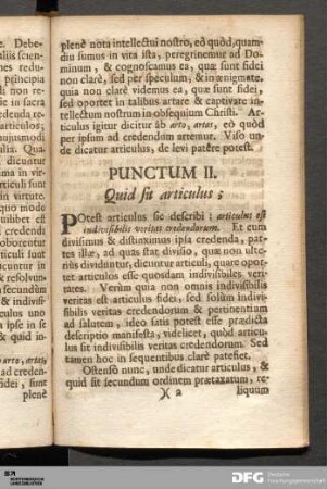 Punctum II. Quid sit articulus