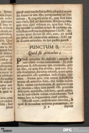 Punctum II. Quid sit articulus