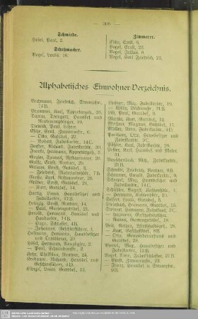 Einwohnerverzeichnis : Alphabetisches Einwohner-Verzeichnis