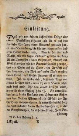 Grundsätze der Kritik, 1