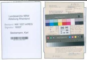 Entnazifizierung Karl Steinemann , geb. 00.00.0000 (Verwalter)