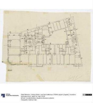 Umbau Wohn- und Geschäftshaus STERN, Agram (Zagreb), Grundriss Wohngeschoss