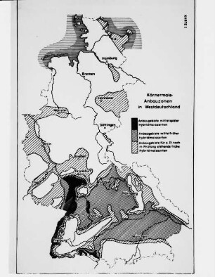 Kürnermaisanbauzonen in Westdeutschland
