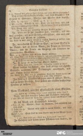 Vom Muth und von der Seelenstärke eines Christen.