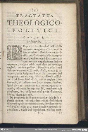 Caput I. De Prophetia