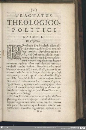 Caput I. De Prophetia
