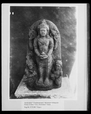 Reliefdarstellung des Gottes Vishnu