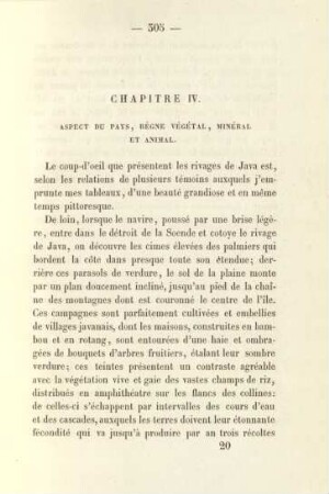 Chapitre IV. Aspect du pays, règne végétal, minéral et animal