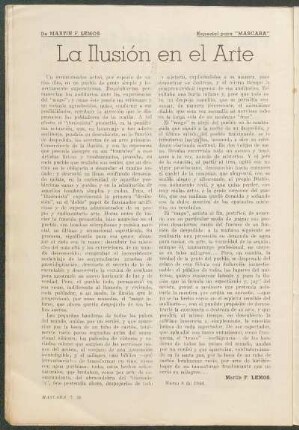 La Ilusión en el Arte : Especial para "Máscara"