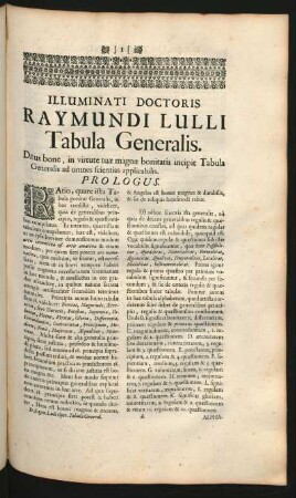 Illuminati Doctoris Raymundi Lulli Tabula Generalis