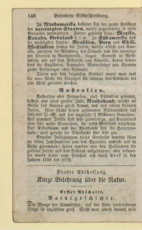 Erster Abschnitt. Naturgeschichte