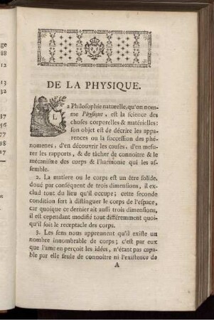 De la Physique.