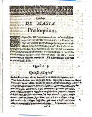 Pentas Quaestionum De Magia