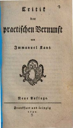Critik der practischen Vernunft