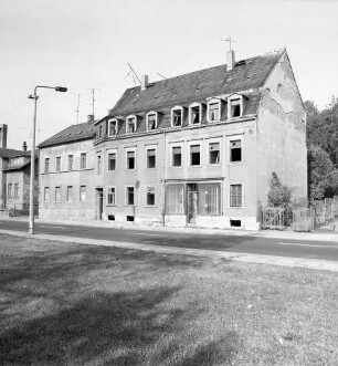 Chemnitz-Gablenz, Augustusburger Straße 123. Wohnhaus mit ehemaligem Laden (um 1905). Straßenansicht