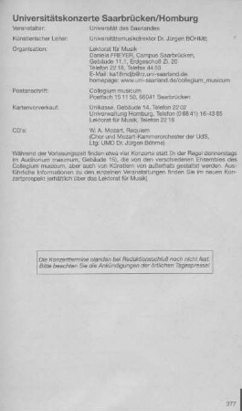 Saarbrücker Universitätskonzerte