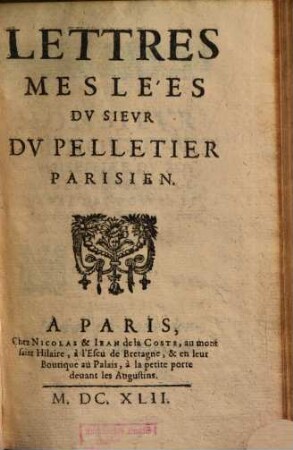 Lettres Meslées Dv Sievr Dv Pelletier Parisien