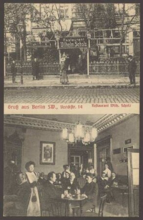 Ansichtskarte Restaurant Wilhelm Scholz, Yorckstraße 14
