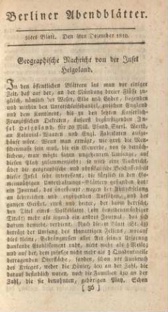 56tes Blatt. Den 4ten Dezember 1810.