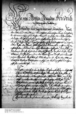 Vertrag zwischen den Souveränen des ehem. Fränkischen Kreises über die Liquidation. (Ratifikation Sachsen-Hildburghausen.