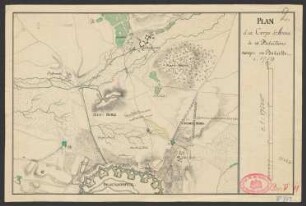 Plan d'un corps d'Armée de 15 bataillons rangée en bataille