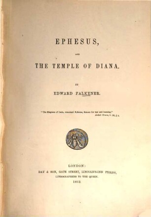Ephesus, and the temple of Diana