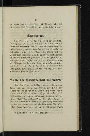 Clima und Beschaffenheit des Landes.