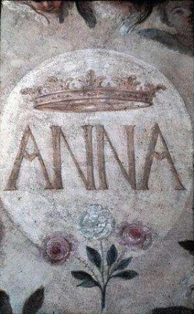 Auszug mit dem bekrönten Namenszug der heiligen Anna