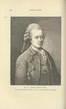 Abb. 25. Gotthold Ephraim Lessing. Nach dem Gemälde von May (1766) in der Gleimschen Sammlung