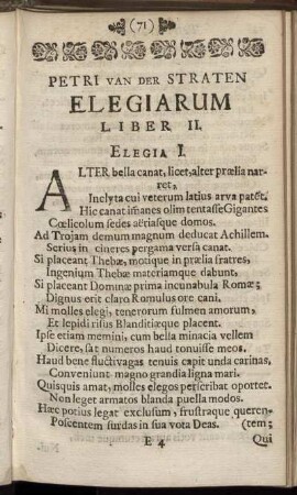 [Amorum Lib. II.] Elegiarum Liber II.