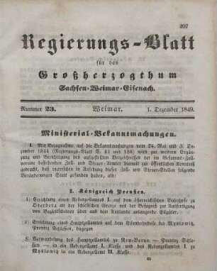 Nr. 23 : 1. Dezember 1849