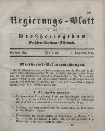 Nr. 23 : 1. Dezember 1849