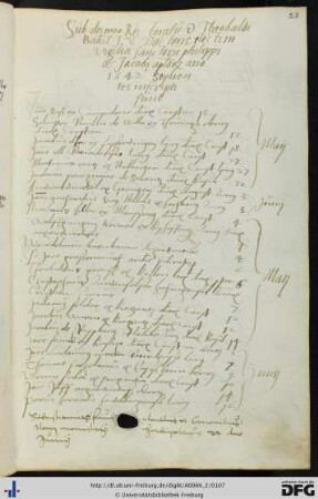 [fol. 53] Rektorat Theobald Bapst 1542