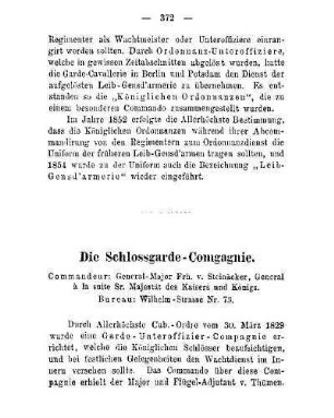 XXIV. Die Schlossgarde-Com[p]agnie