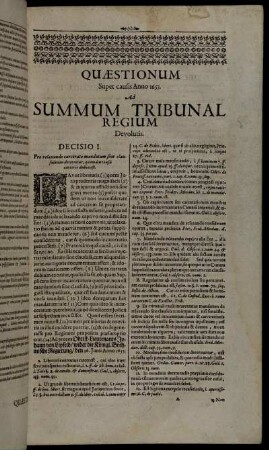 Quæstionum Super causis Anno 1653 [...]