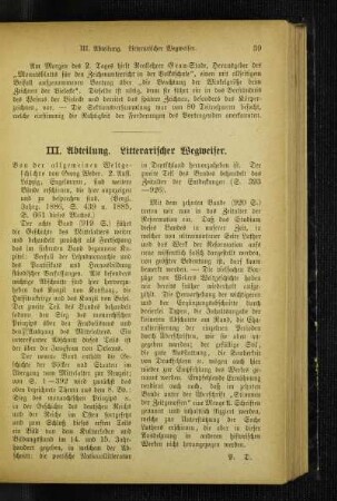 Litterarischer Wegweiser
