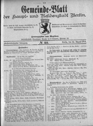 1914,33: No. 33, 16. August 1914