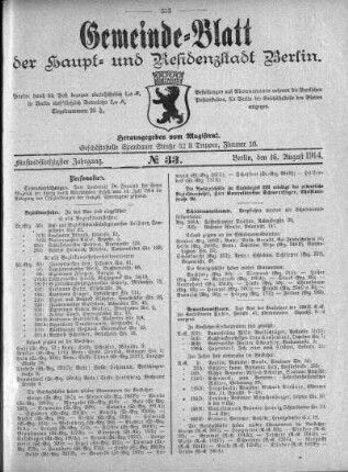 1914,33: No. 33, 16. August 1914
