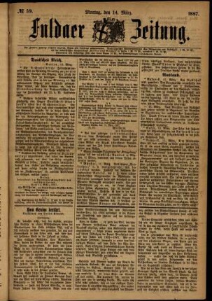 Ausgabe vom Montag, den 14. März 1887.