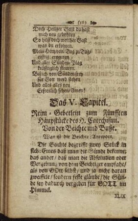 Das V. Capitel. (XLIX. - LIV.)