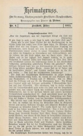 4.1915: Heimatgruß