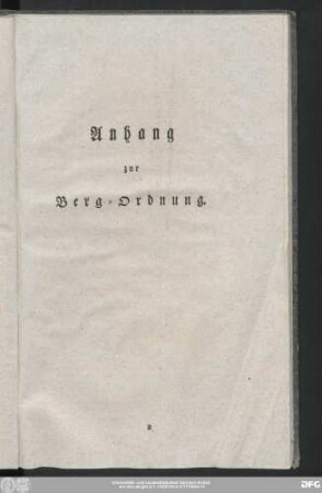 Anhang zur Berg-Ordnung.