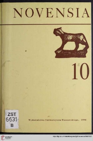 10: Novensia: Studia i Materiały