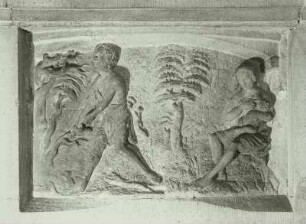 Vertreibung aus dem Paradies, Relief, Altenburger Rathaus