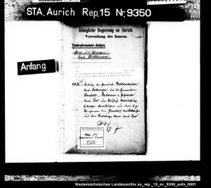Die Stellungnahme der Landdrostei zu den Gesuchen von Gemeinden im Overledinger Land um den Ankauf von fiskalischen Moorflächen